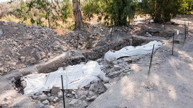 Yacimiento arqueológico cerca del mar de Galilea