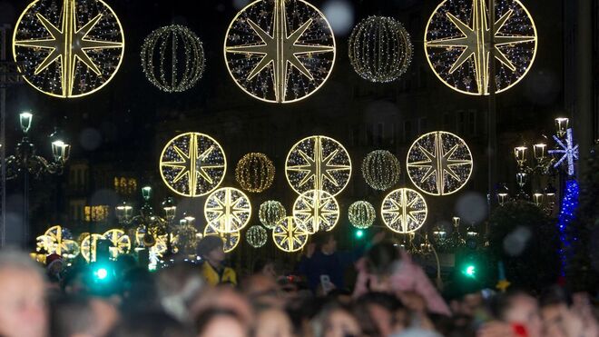 Luces de Navidad en las calles de Vigo