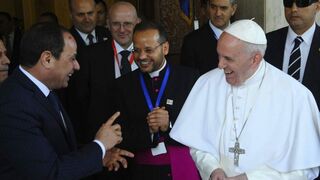 El presidente al Sisi y el papa Francisco