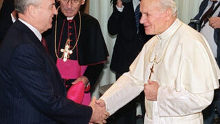 Mijáil Gorbachov y Juan Pablo II