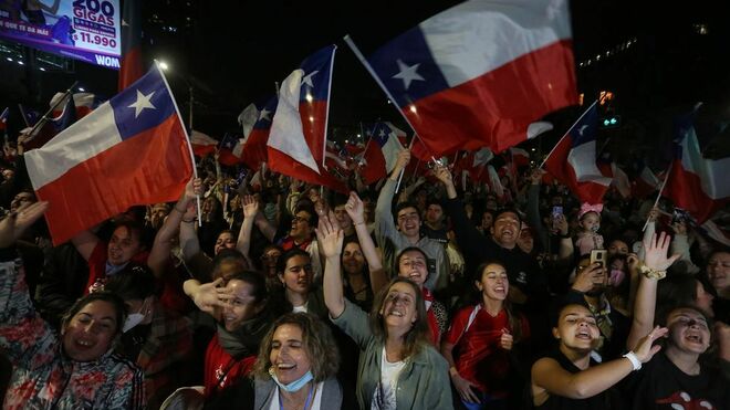 Partidarios del 'No' en el plebiscito por la nueva Constitución chilena