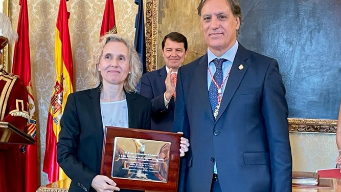 Miriam Cortés y el alcalde de Salamanca
