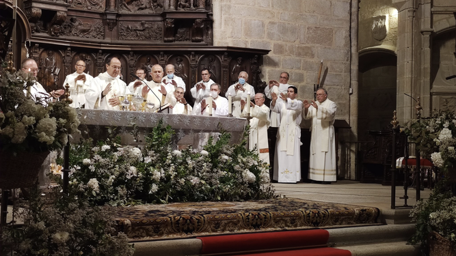 Jesús Pulido en la catedral. de Cáceres