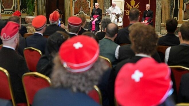 Audiencia de Francisco a la Asociacion de Estudiantes Suizos