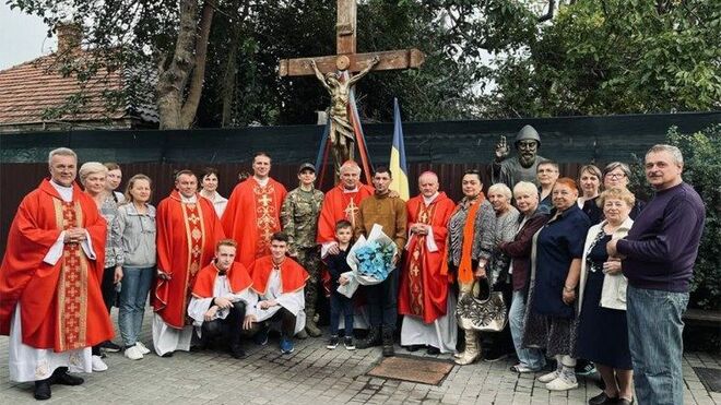 El cardenal Krajewski, en Odessa