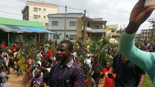 Manifestación en Bamenda
