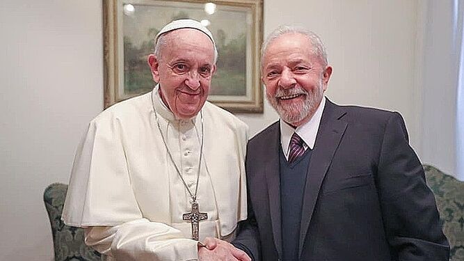 Francisco con Lula da Silva