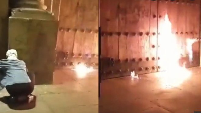 Intento de incendio en catedral de Bogotá
