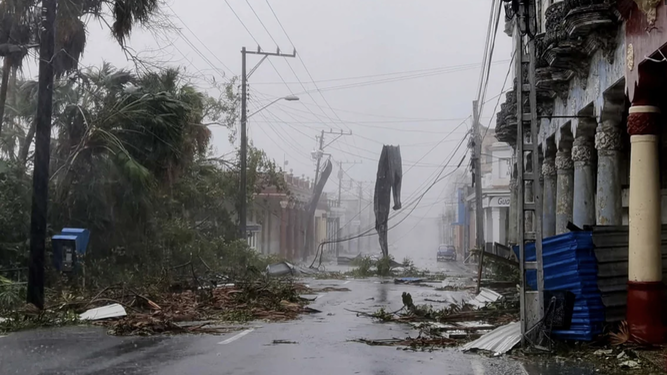 Destrozos del huracán Ian en Cuba