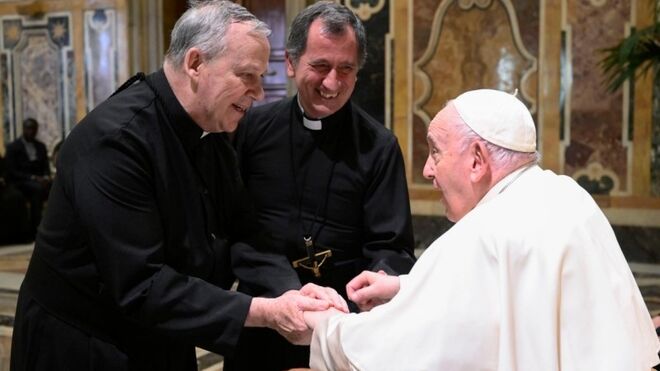 El Papa, con los Misioneros Oblatos