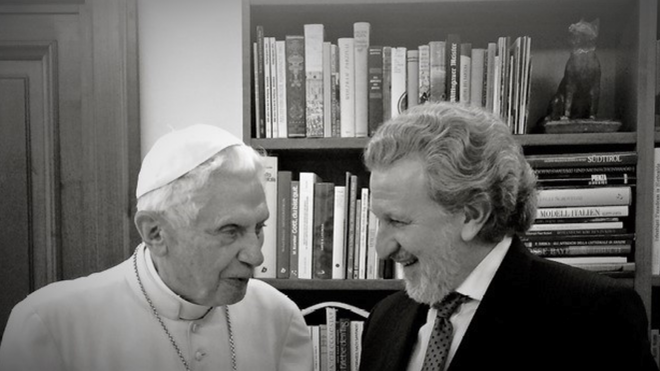 Benedicto XVI y el matemático Odifreddi