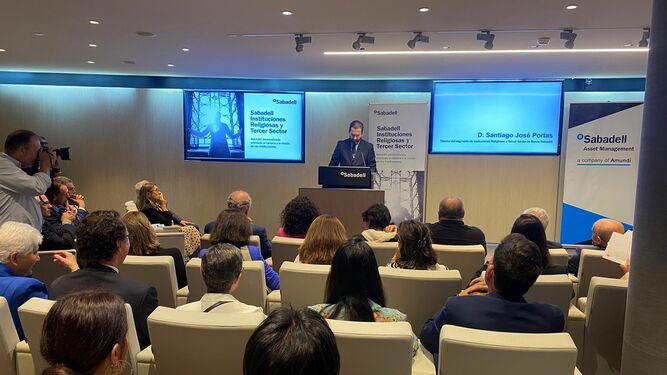 Santiago José Portas, en la entrega de las ayudas del fondo Sabadell