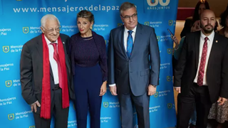 Padre Ángel, Yolanda Díaz, Sigfrido Herráez y Sergio Mella