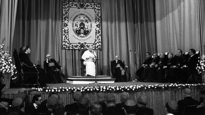 El Papa, durante su discurso