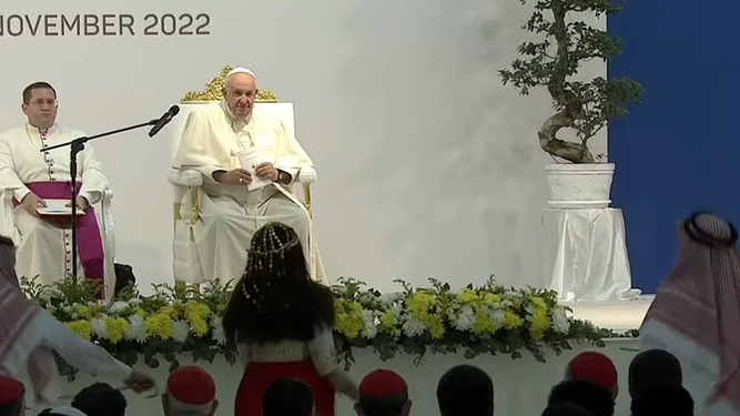 Baile ante el Papa