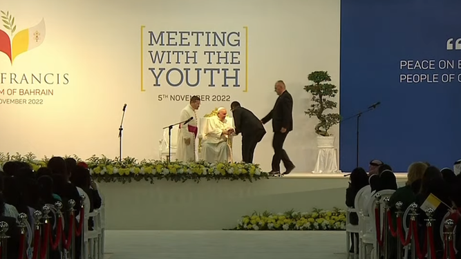 El Papa saluda a Nevin
