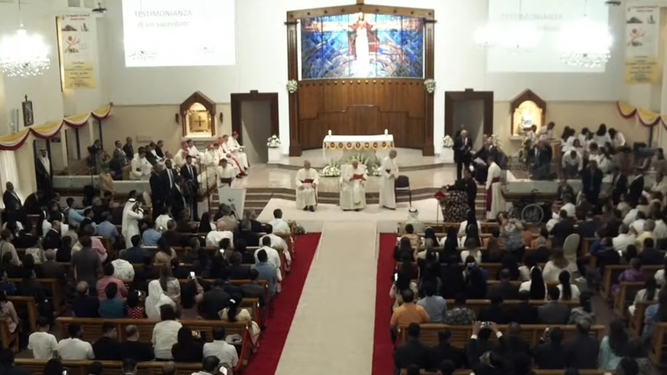 Papa en la iglesia del Sagrado Corazón