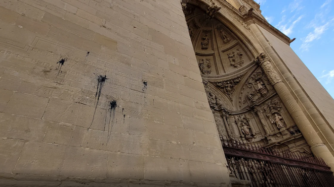La diócesis riojana eliminará las pintadas de origen franquista dela Redonda