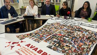 Cartel con los 272 muertos en Brumadinho