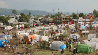 Camapmento improvisado en Goma RDC