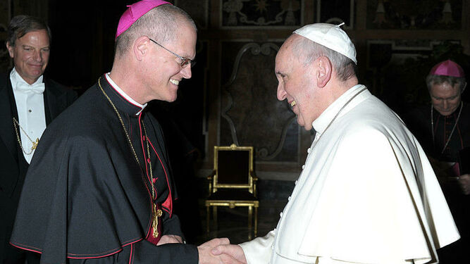 Paul Etienne con el papa Francisco