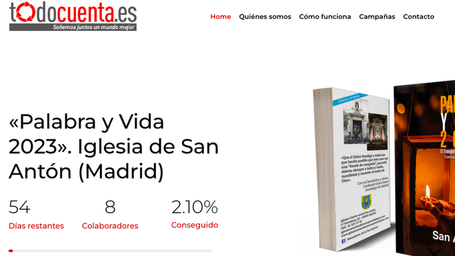 Nace 'Todo cuenta', un espacio de crowfunding para apoyar campañas solidarias de evangelización