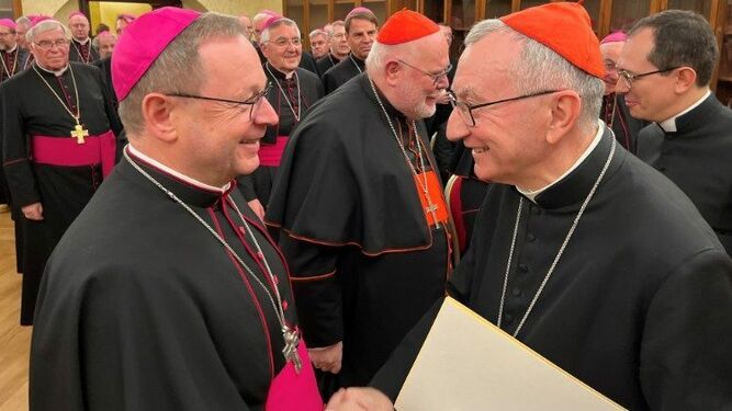 Batzing y Marx, con Parolin