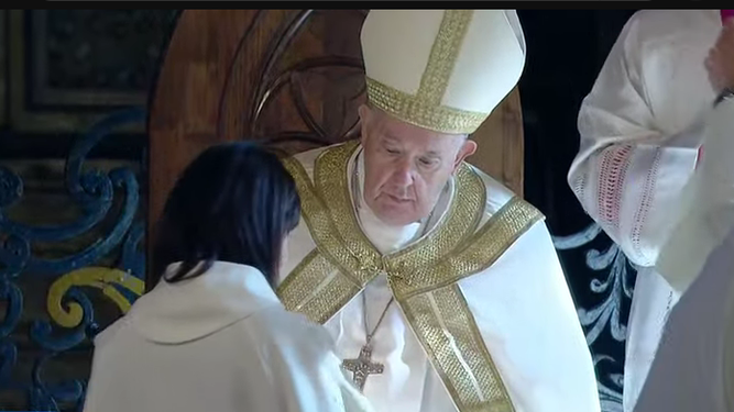 Francisco, durante la misa