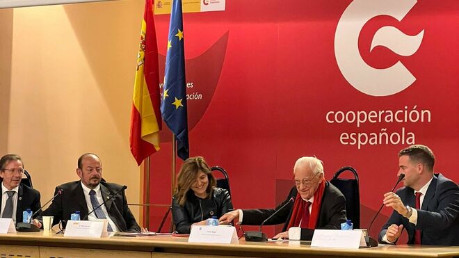 Padre Ángel en la presentación de la Cátedra Iberoamericana de Cooperación al Desarrollo