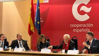 Padre Ángel en la presentación de la  Cátedra Iberoamericana de Cooperación al Desarrollo