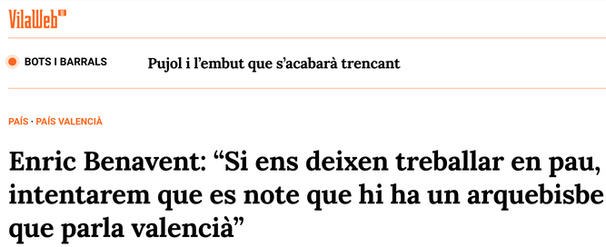 Benavent en Vilaweb