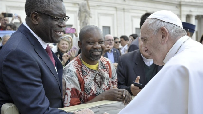 Mukwege, con el Papa