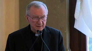 Pietro Parolin, durante su intervención
