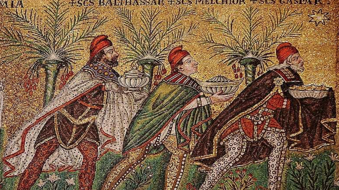 Mosaico de los Reyes Magos en San Apolinar el Nuevo, Rávena, S. VI