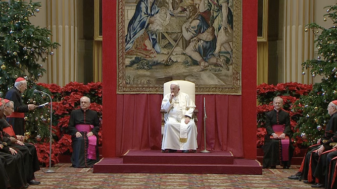 El Papa, con la Curia Vaticana
