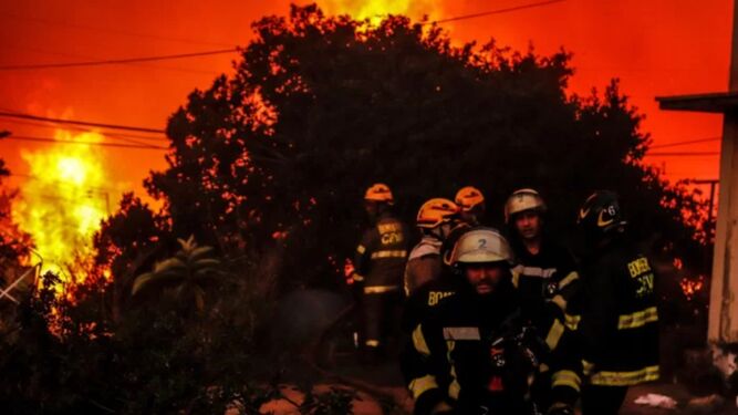 Incendio en Chile