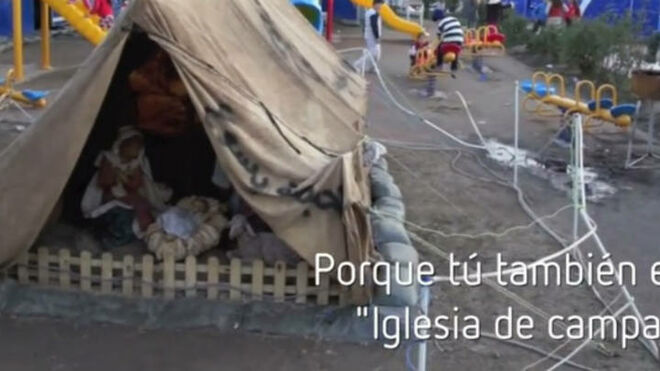 Una tienda de campaña en Belén