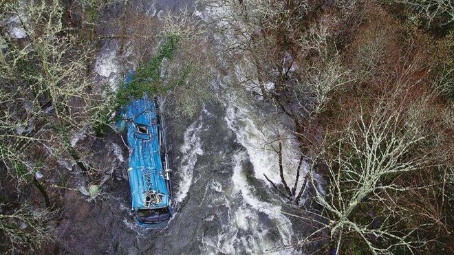 El autobús siniestrado