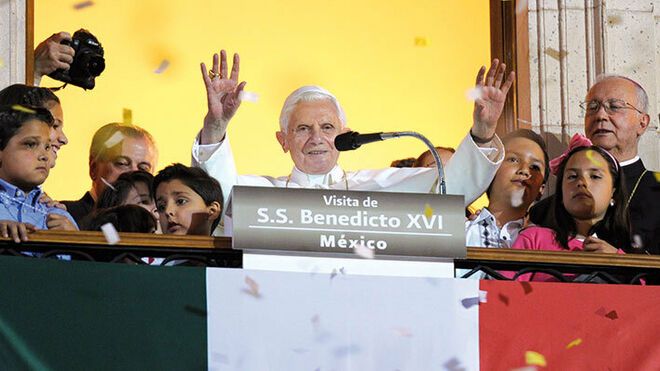 Benedicto XVI, durante su visita a México