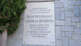 Placa de Franco del Cerro de Los Ángeles