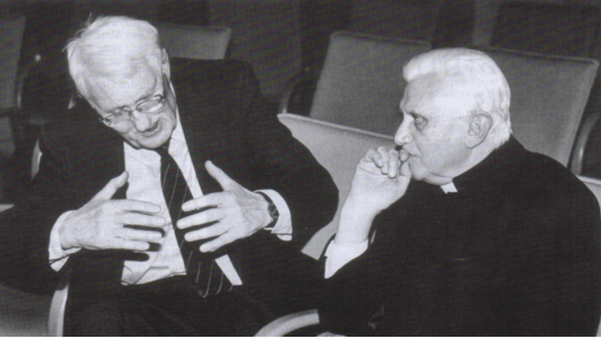 Ratzinger y Jurgen Habermas