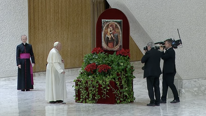 El Papa y la Virgen