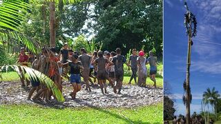 Pandillada en torno a la umisha