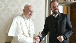 Michael Jonas, con el Papa Francisco