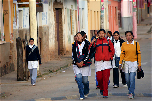 Estudiantes en Bolivia