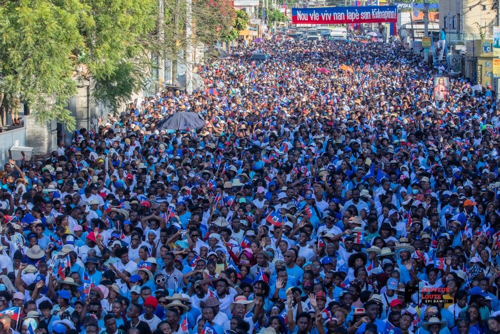 manifestación en Haiti