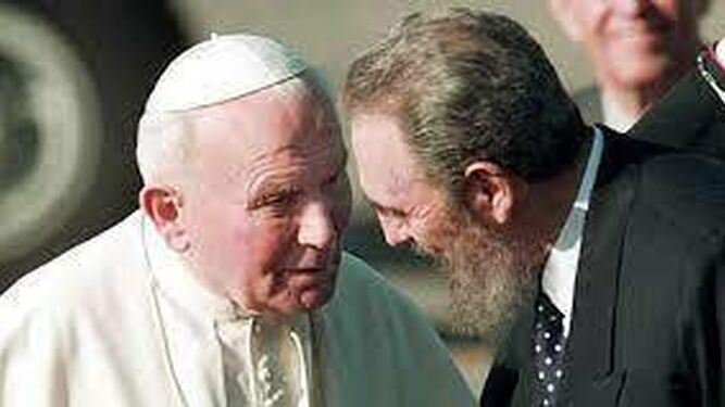 Juan Pablo II y Fidel Castro