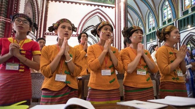 Crstianos en Myanmar