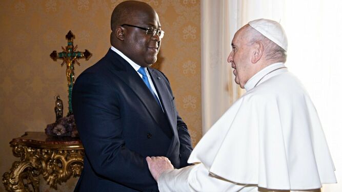 El Papa con Félix Tshisekedi, presidente de la Republica Democrática del Congo