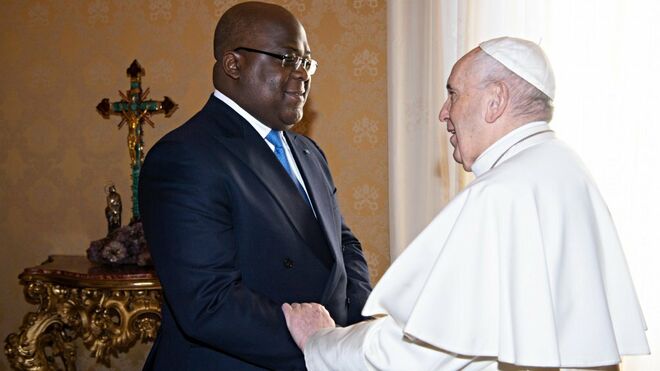 El Papa con Félix Tshisekedi, presidente de la Republica Democrática del Congo